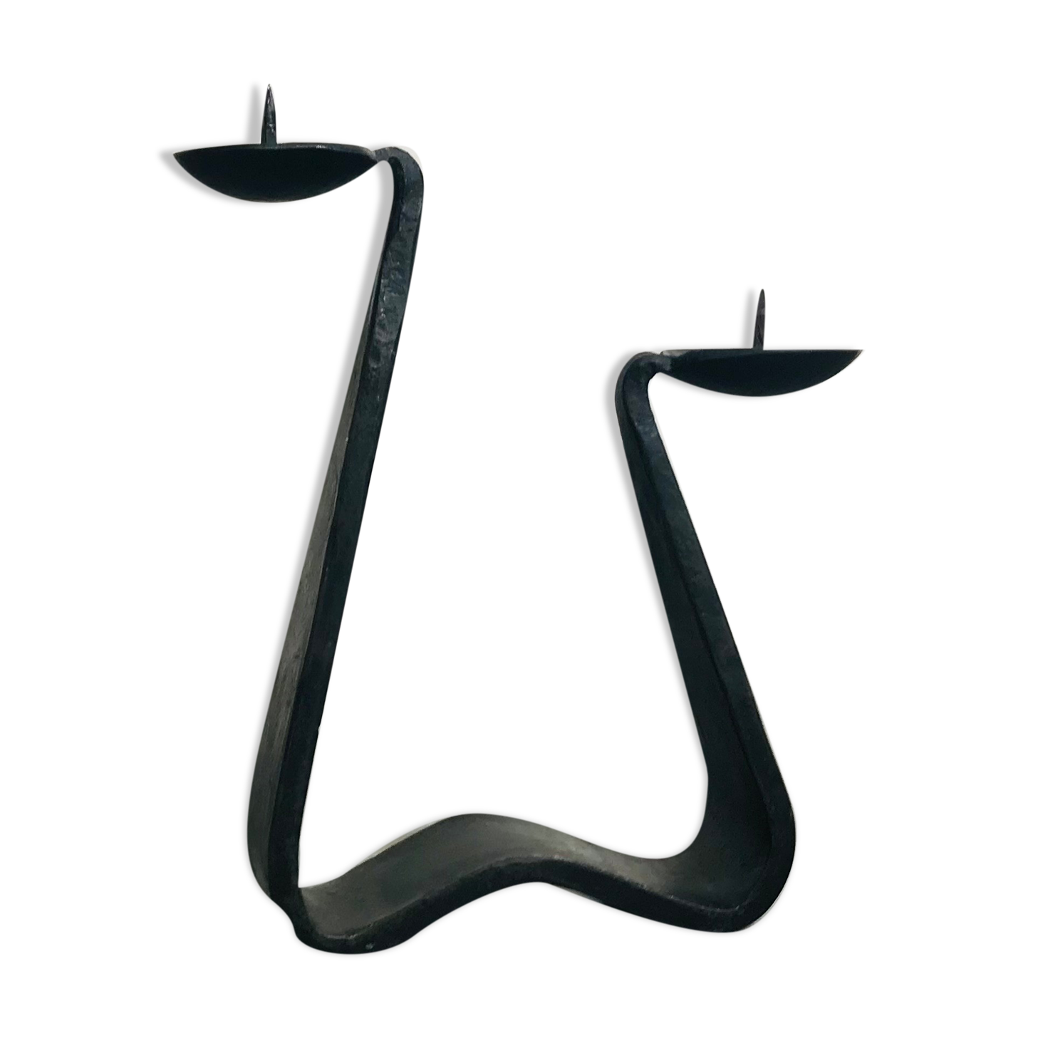 Modernist brutalist candle holder