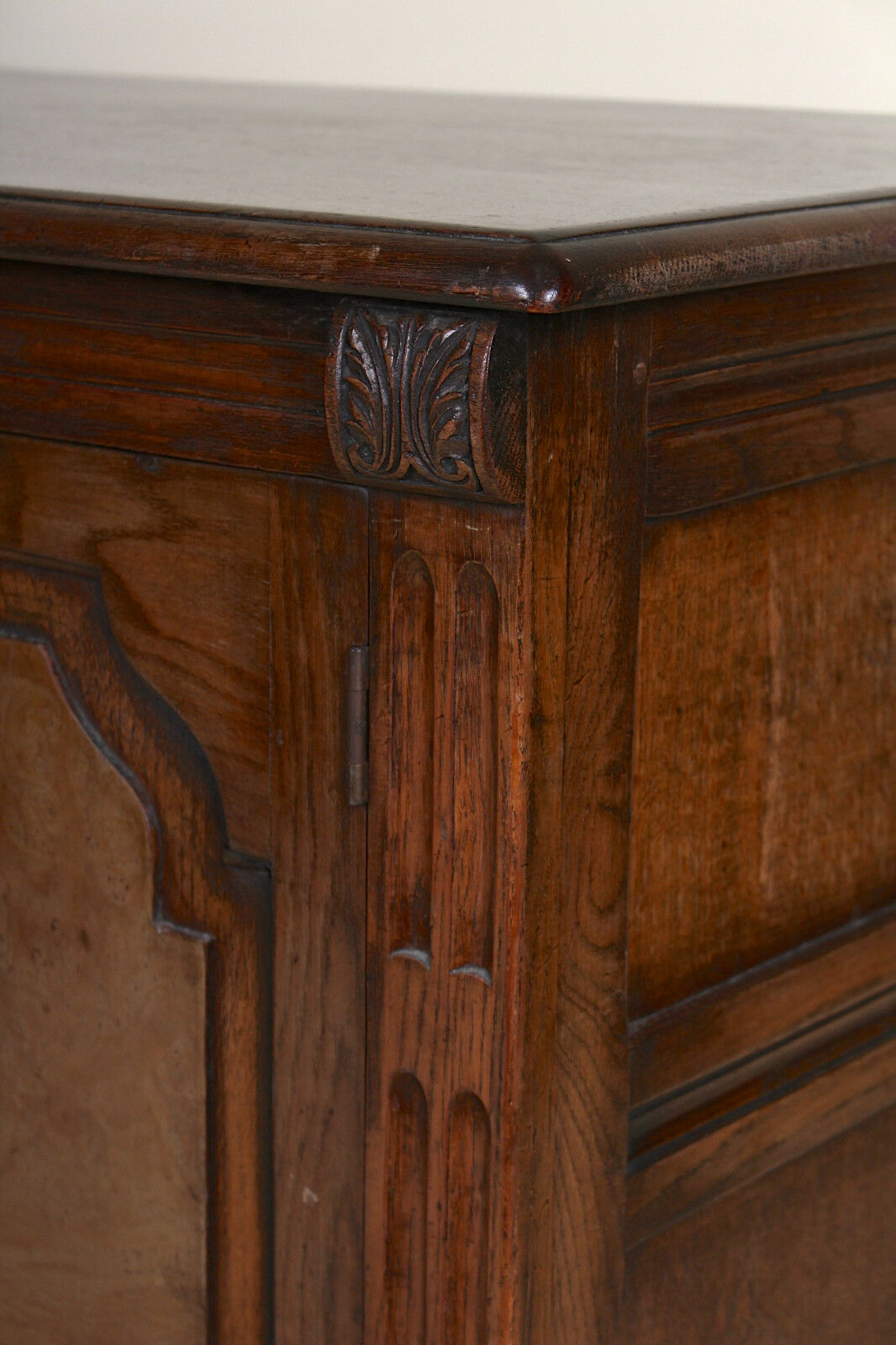 Antique oak carved art & crafts buffet