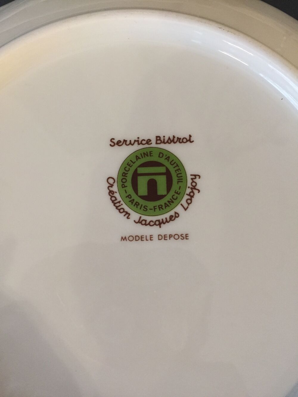 CHEESE SERVICE 12 PLATES AND PORCELAIN TRAY AUTEUIL CREATION JACQUES LOBJOY