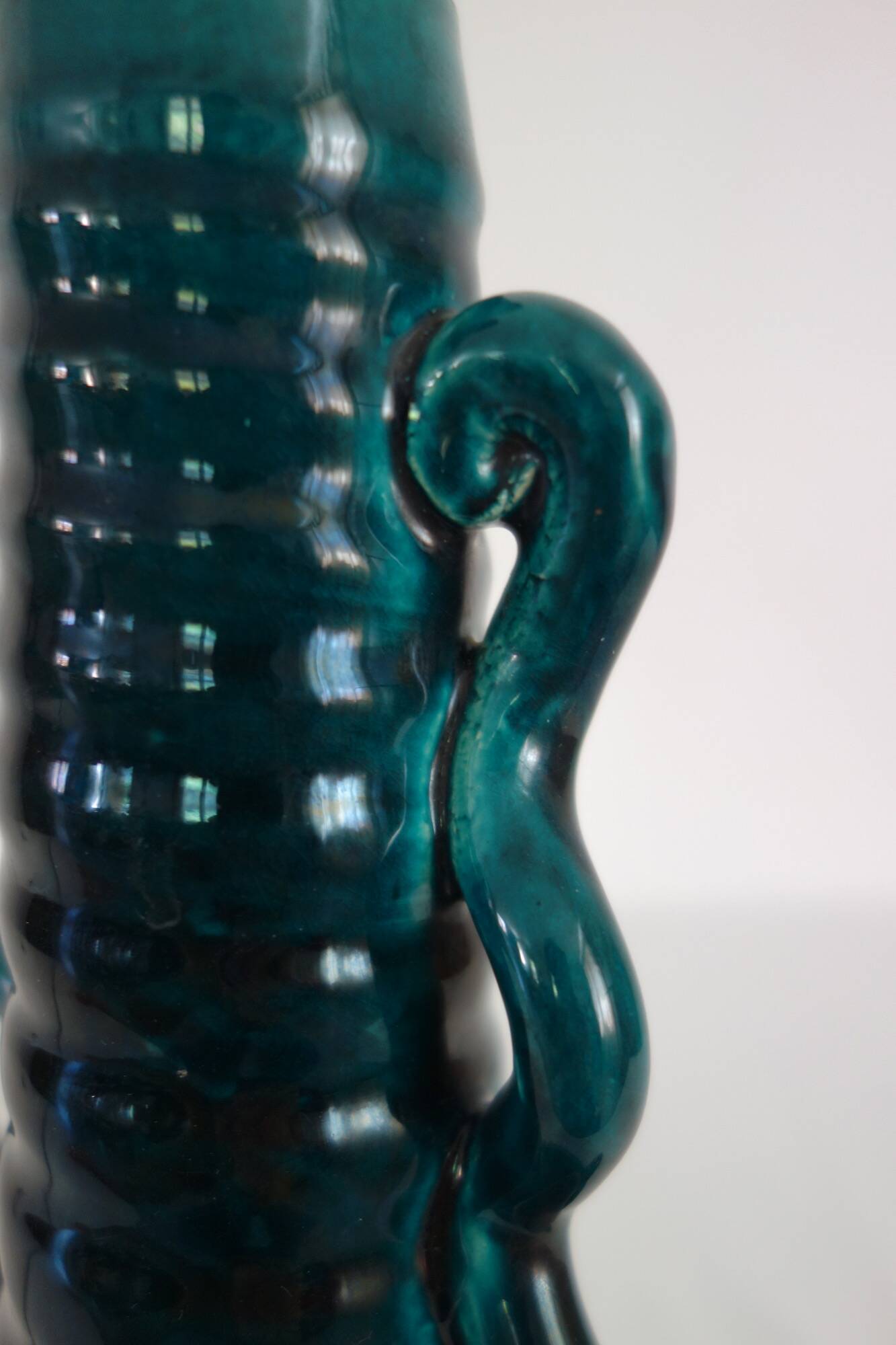 Accolay vintage green enamel candle holder lamp bases