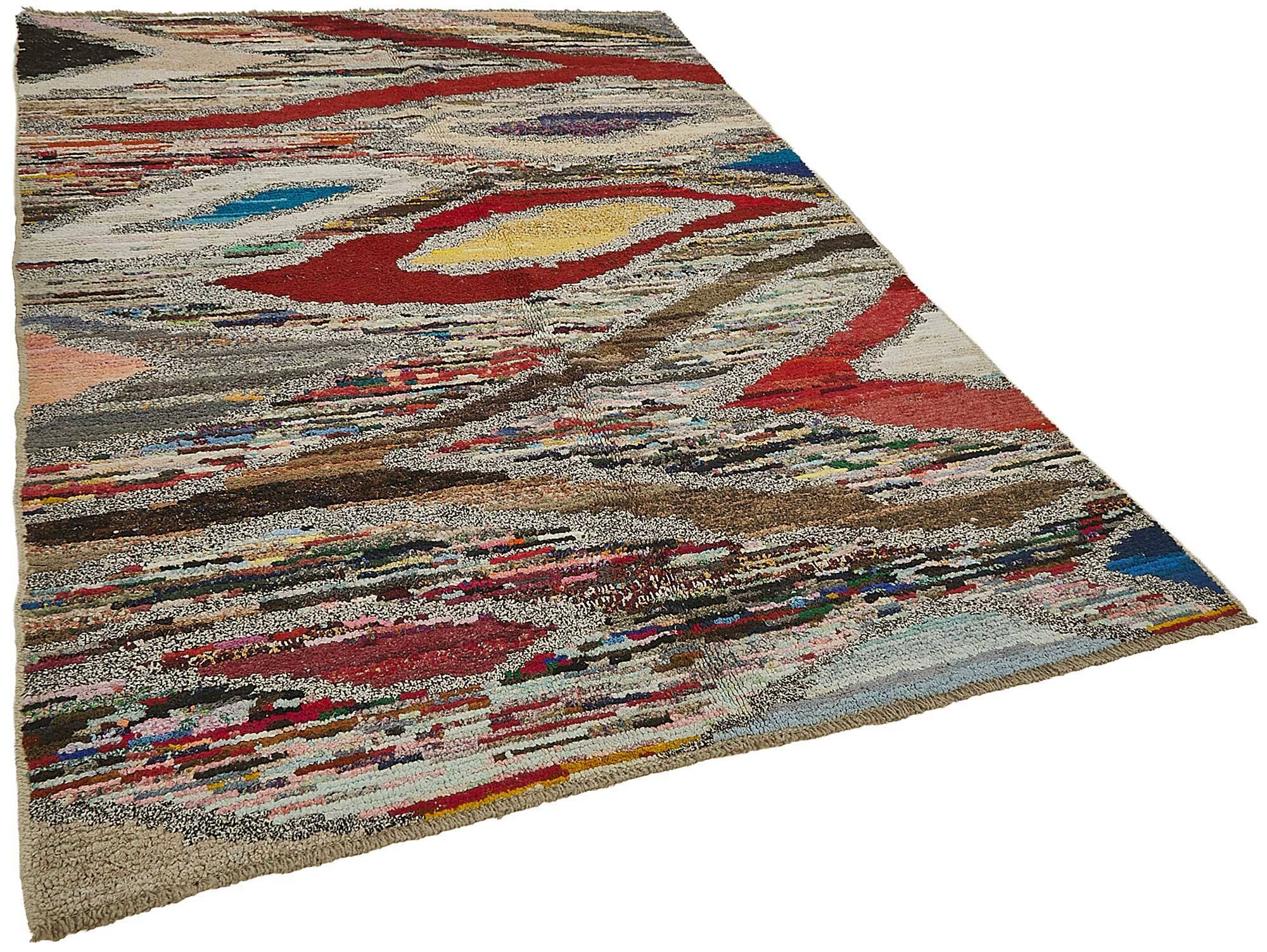 Tapis boho recyclé turc fait main 178 cm x 257 cm