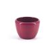 Burgundy red flower pot.
