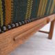 1970s, Danish armchair, green furniture wool, solid oak wood.