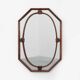 Art Deco octagonal wooden mirror, France ca. 1920