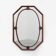 Art Deco octagonal wooden mirror, France ca. 1920
