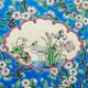 Enamelled earthenware plate – Apple blossom and cranes – Longwy, 1894