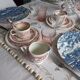 Staffordshire cups, saucers, plates and milk jar