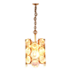 Pair of small golden brass pendants, Sciolari design for Palwa, Germany, 1970s.