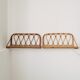 Pair of rattan wall shelves