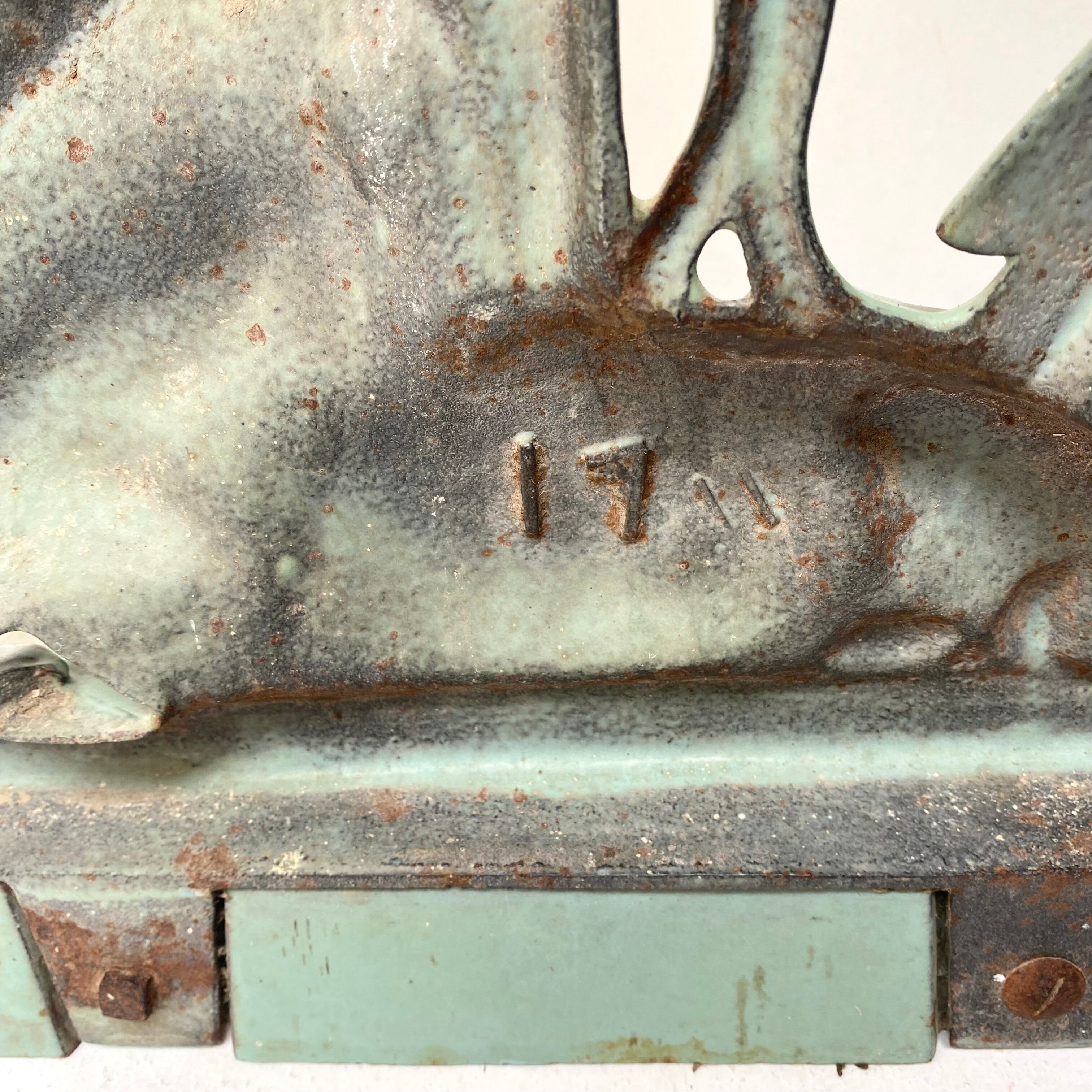 Enameled cast iron umbrella stand from the early 20th century