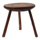 Rustic French wooden stool in wabi sabi style, ca. 1850