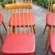 Set of 6 beech chairs from the 50s