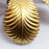 Wall light, ceiling light in gilded metal with gold leaf, 1970-1980