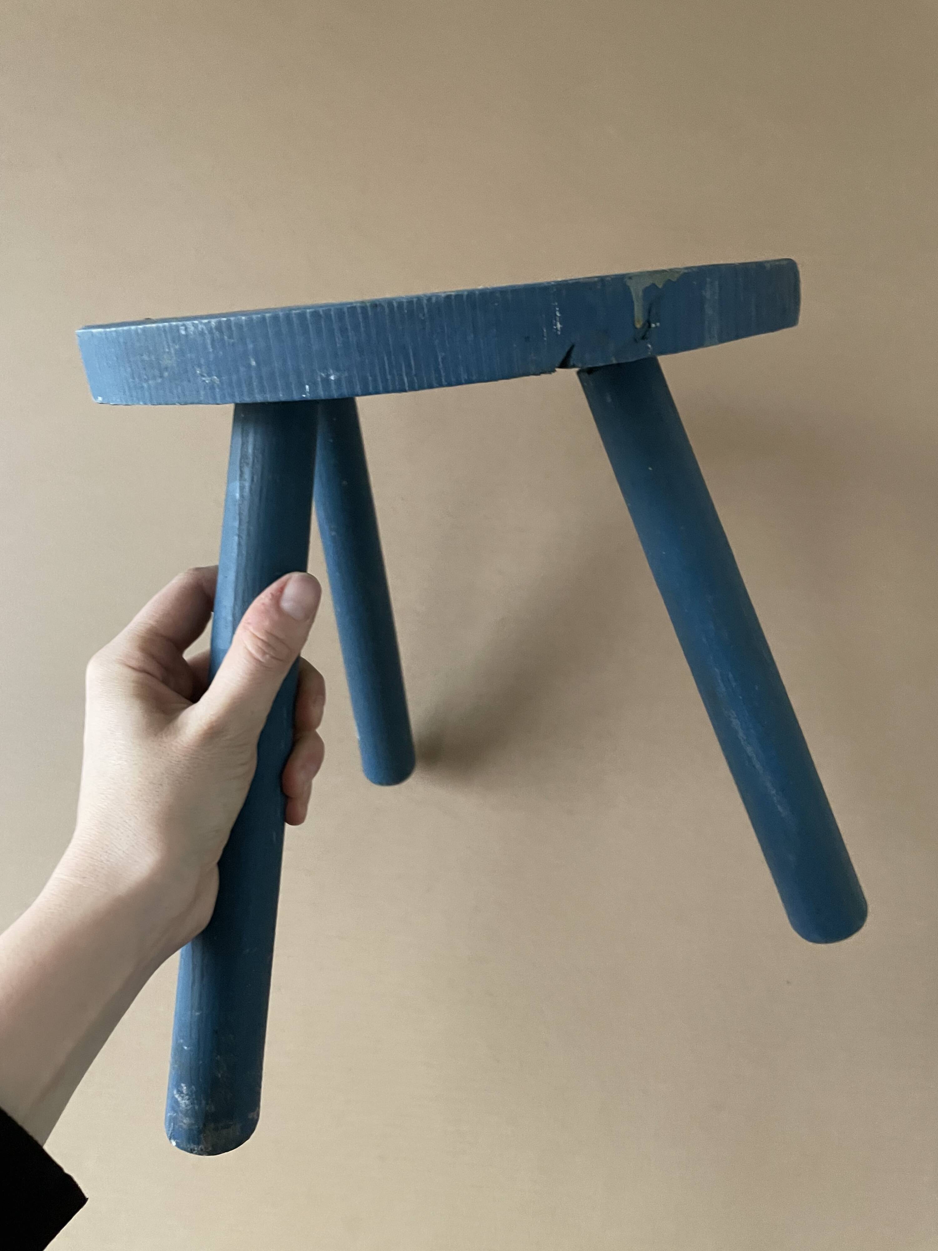 Wooden tripod stool