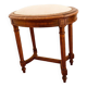 Louis XVI style stool in stained beech with velvet seat. 20th century.