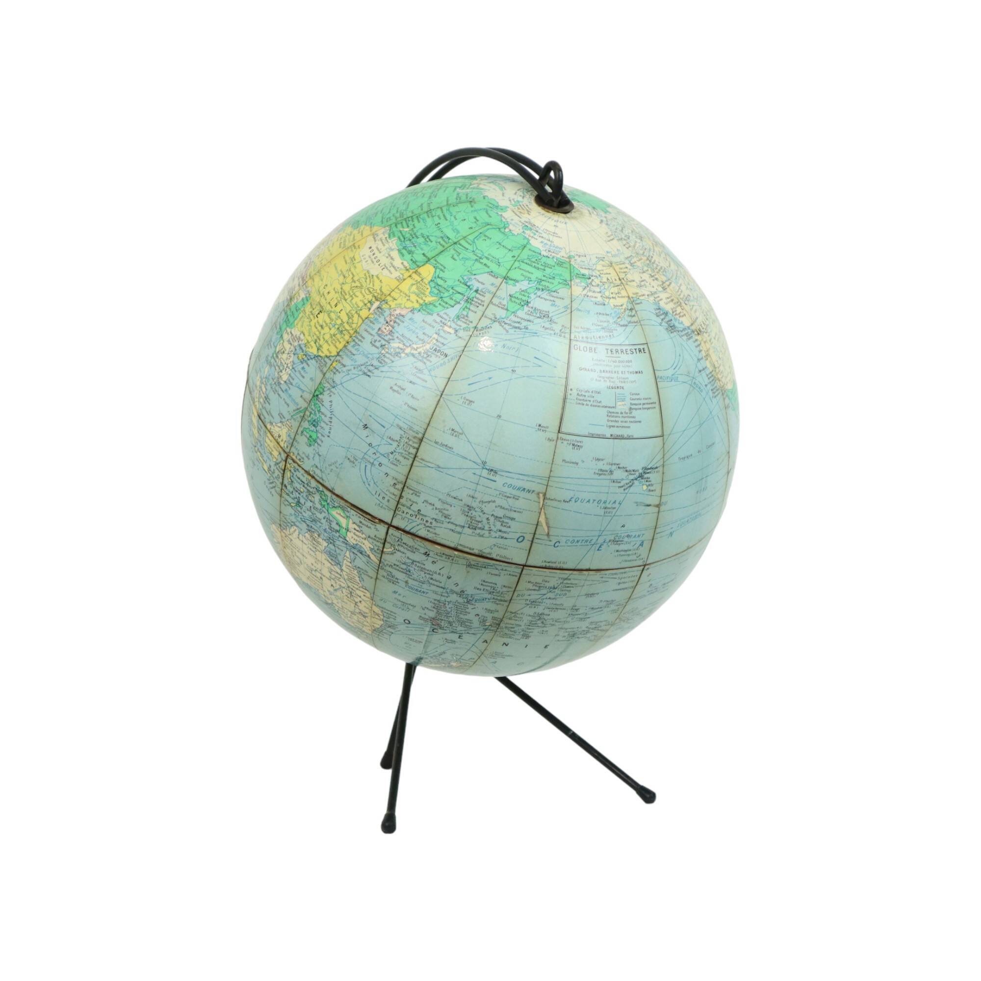 Vintage Globe 1950s Girard Barrère et Thomas