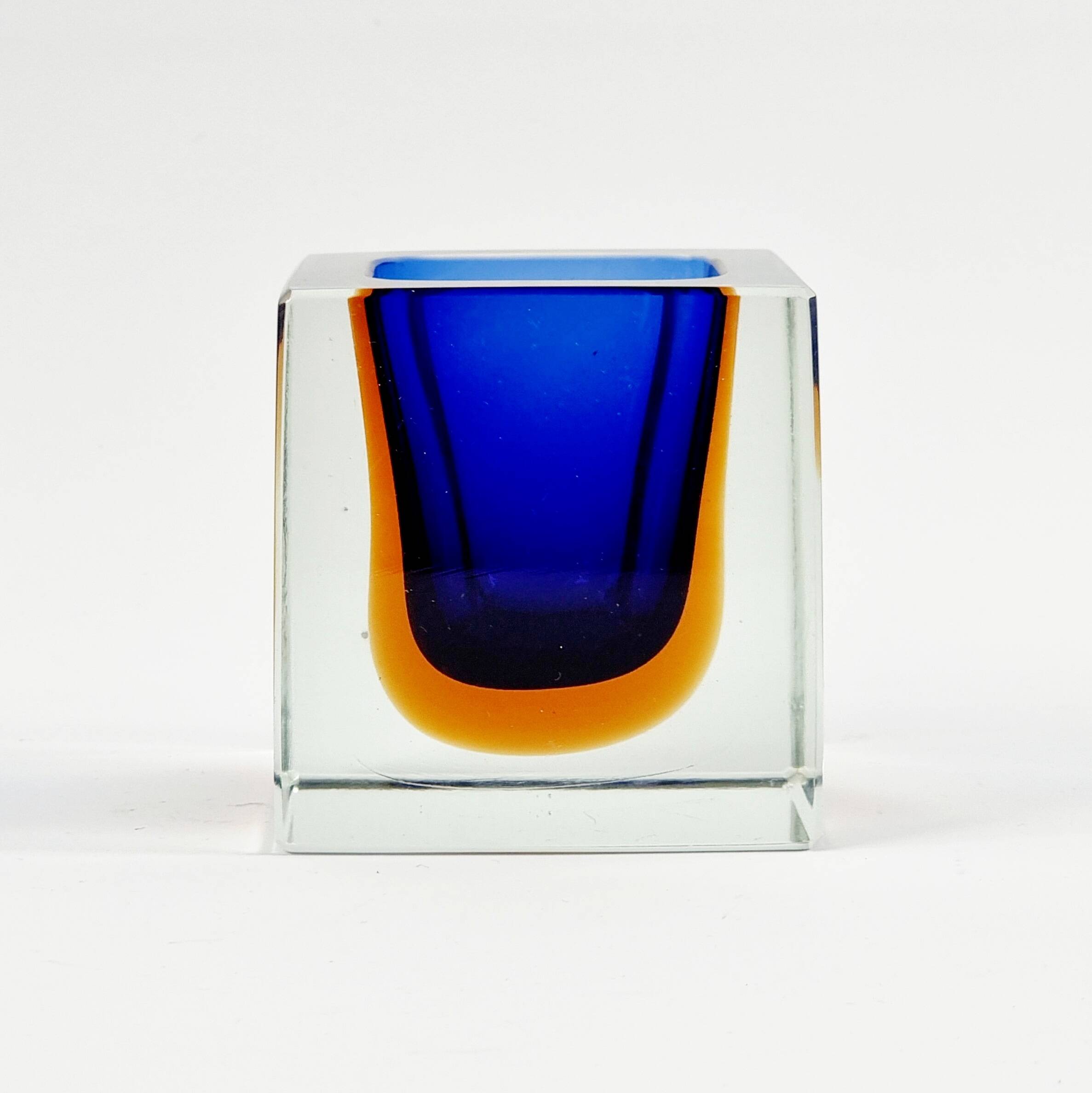 Sommerso Murano Glass Catch-All by Flavio Poli for Seguso, Italy, 1960s