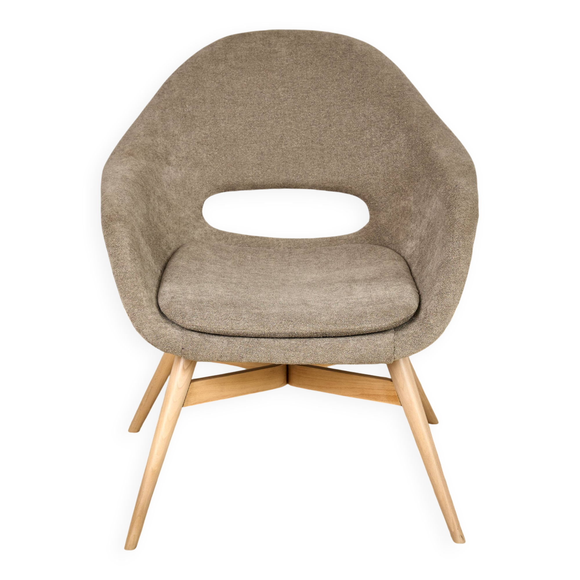 Shell Lounge Chair by Miroslav Navratil, 1960s, Czechoslovakia
