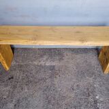 Bench 120 cm patinated solid wood