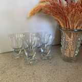 5 verres à eau en verre