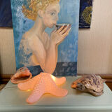 Porcelain wall lamp starfish design