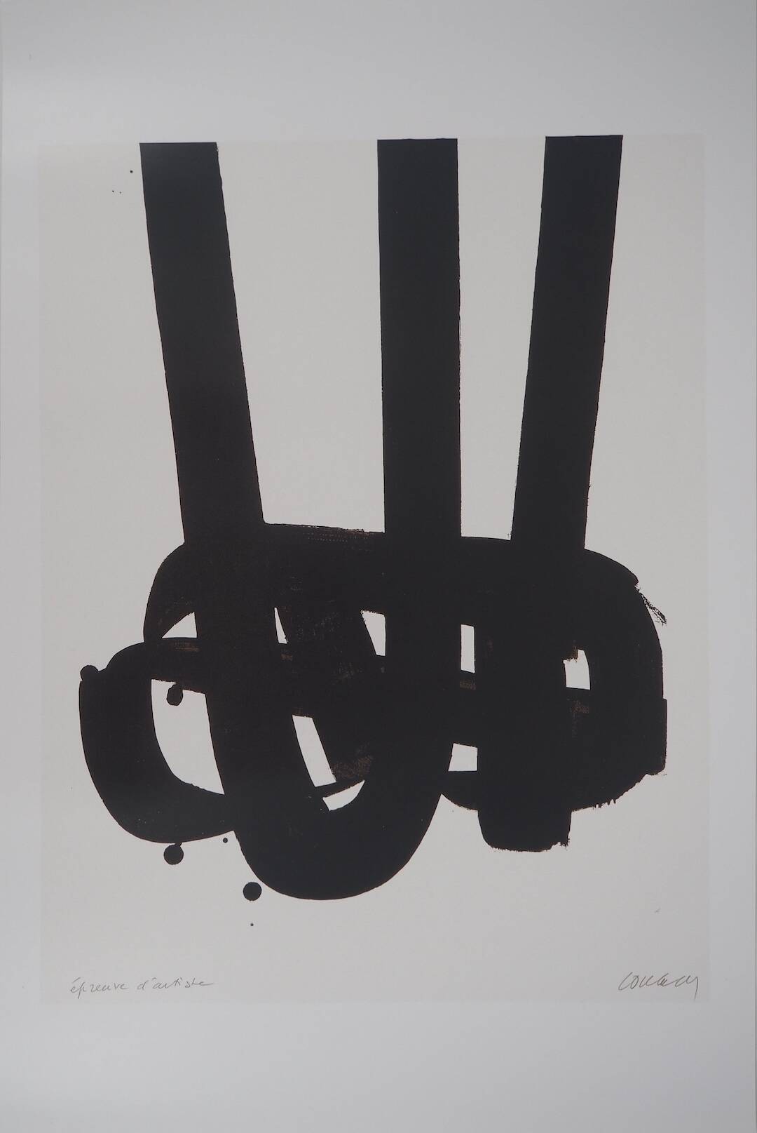 Pierre Soulages: Lithograph No. 29 - Original signed poster