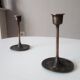 Pair of vintage Scandinavian brass candlesticks