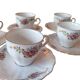 5 floral porcelain cups Bavaria, vintage
