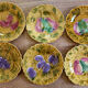 lot of 12 fruit barbotine dessert plates Sarreguemines