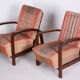 Set of Art Deco Armchairs in Oak, Czech, 1930s