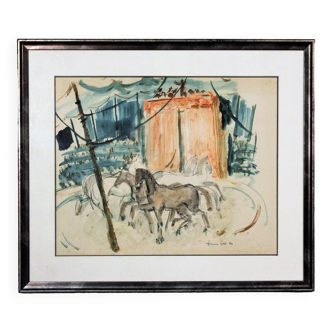 Aquarelle "Cirque" 1970s
