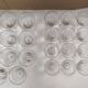 lot de 23 coupes à champagne ou verre à vin en cristal ciselé.