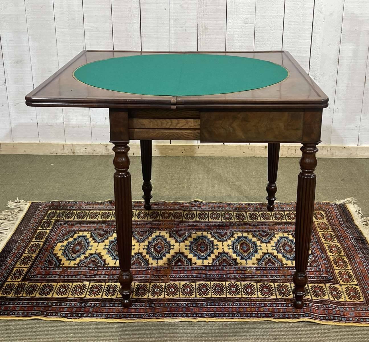Louis Philippe 19th-century gaming table in mahogany.