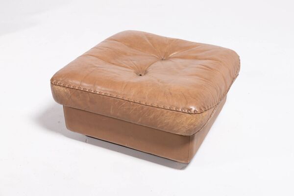 De Sede DS 101 brown leather lounge chairs, 1970's