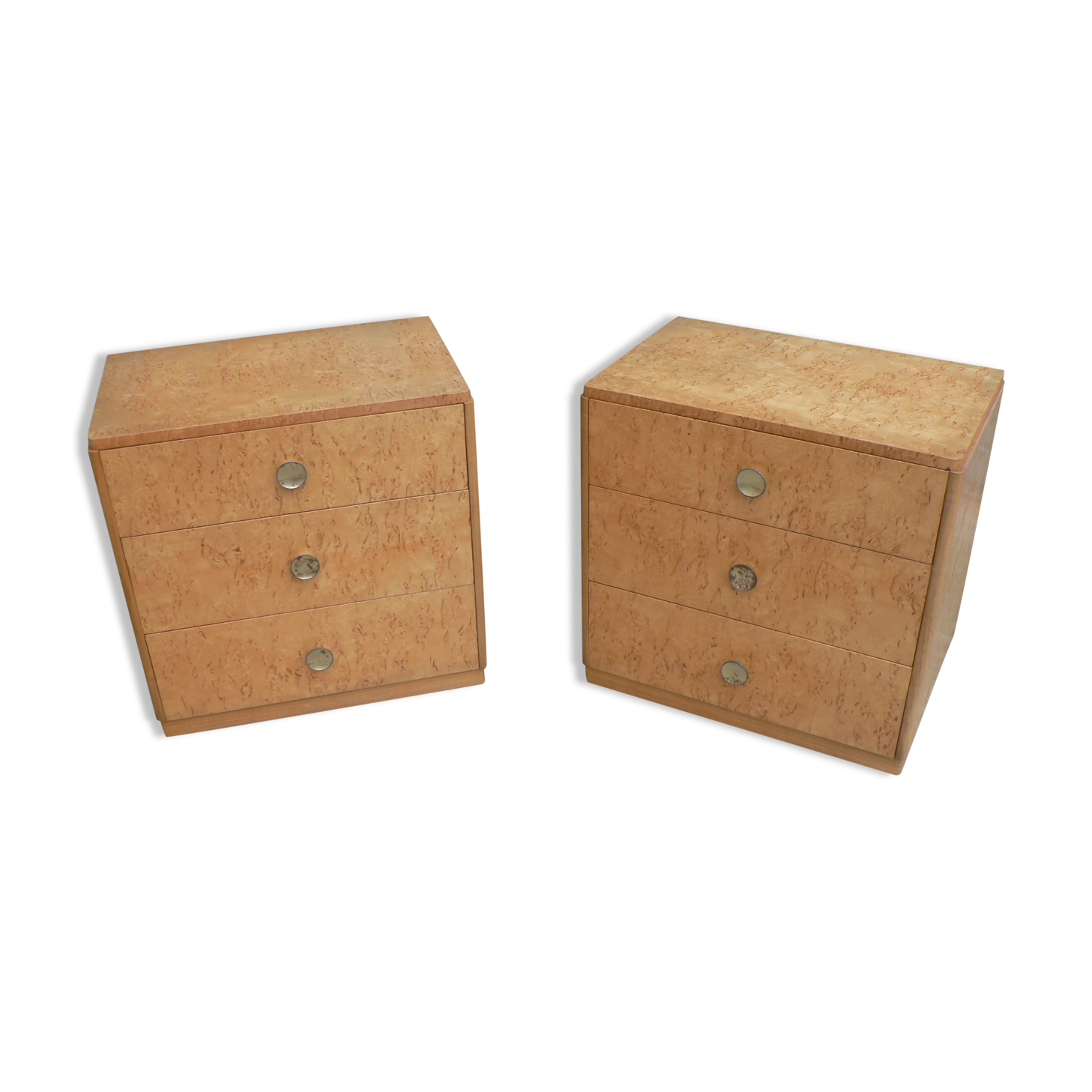 Pair of art deco bedside commode