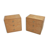 Pair of art deco bedside commode