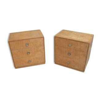 Pair of art deco bedside commode