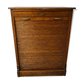 Meuble industriel classeur notaire a rideau américain  vintage 1940s