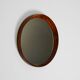 Beautiful round 1960s teak wall mirror by TH. POSS 'EFTF Copenhagen Denmark