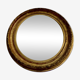 Oval wall mirror in gilded wood late nineteenth