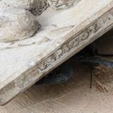 Cement frog, signed A. Picot