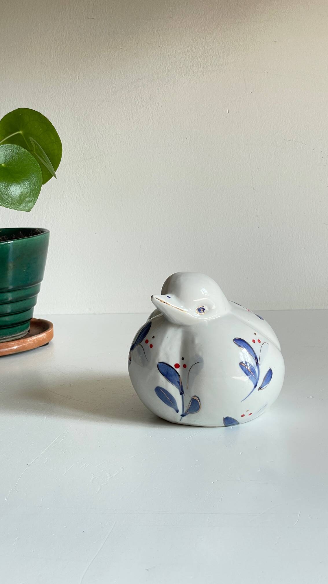 Oiseau vintage en porcelaine chinoise