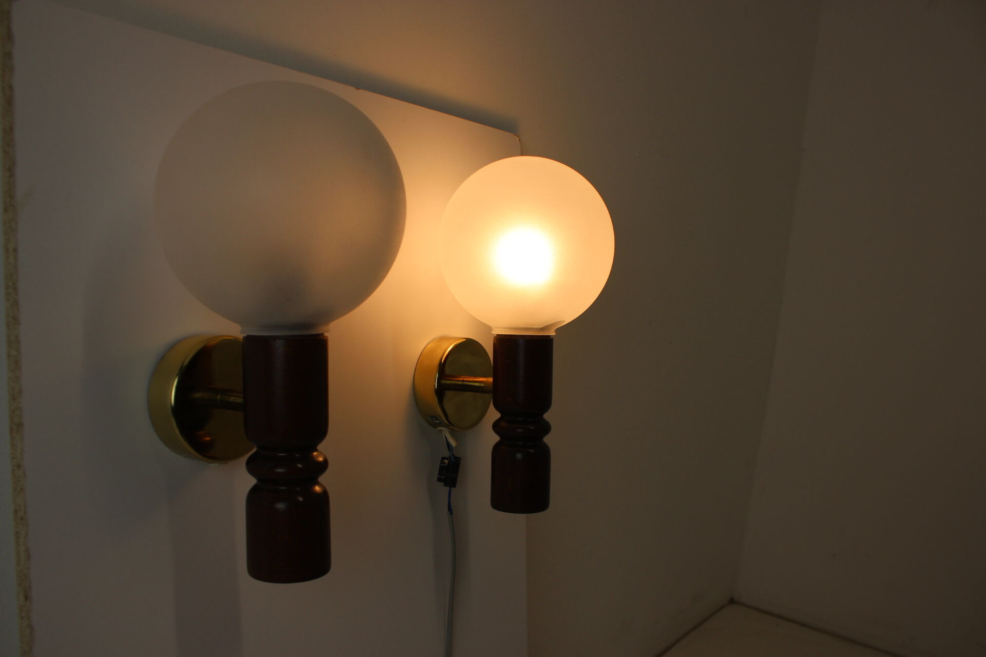 Mid-century wall lamps by pokrok zilina, 1970's