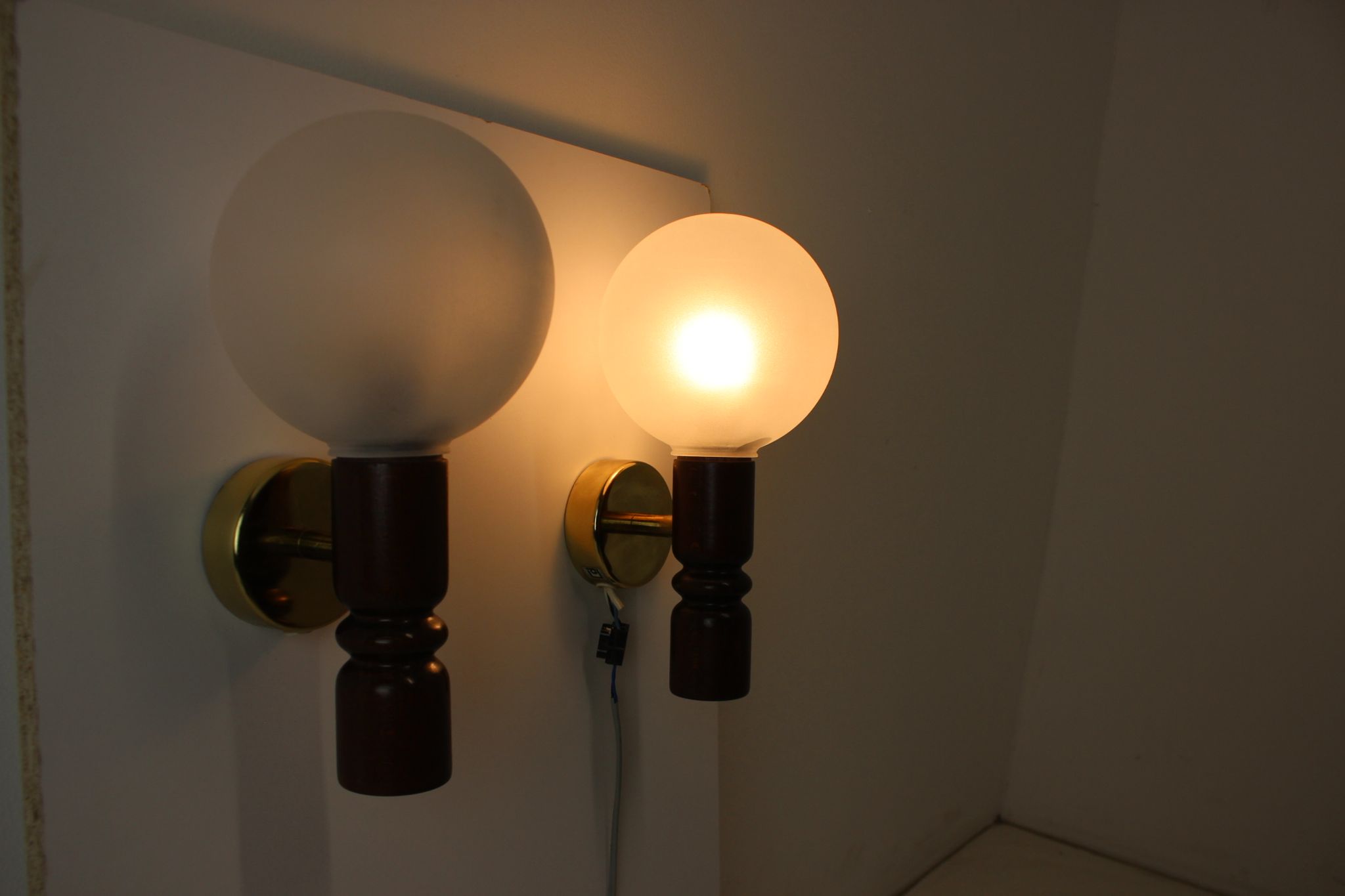Mid-century wall lamps by pokrok zilina, 1970's