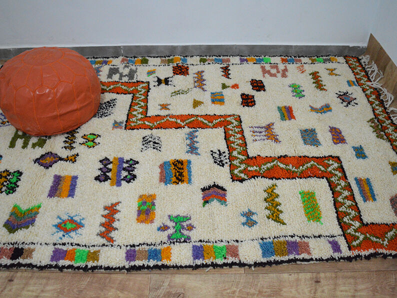 Handmade moroccan berber carpet 253 x 160 cm