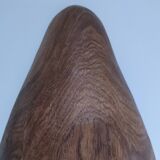 Oblong cut solid wood carved monoxyl