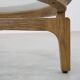 Table moderne en bois de cèdre et verre, Italie fin du 20e siècle