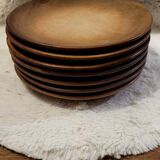 Ensemble de 7 assiettes en grès Vintage