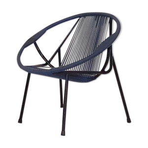 Fauteuil extérieur en fil milieu siècle