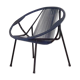 Mid-century plastic thread outdoor club chair